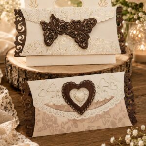 Cartas de invitación de Madera Personalizables